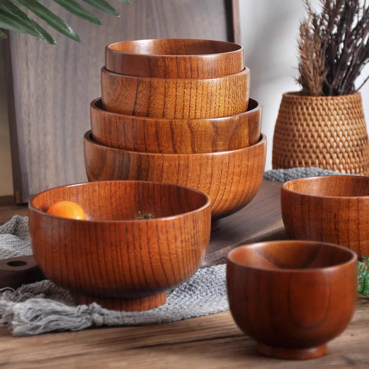 Japanese jujube wood bowls