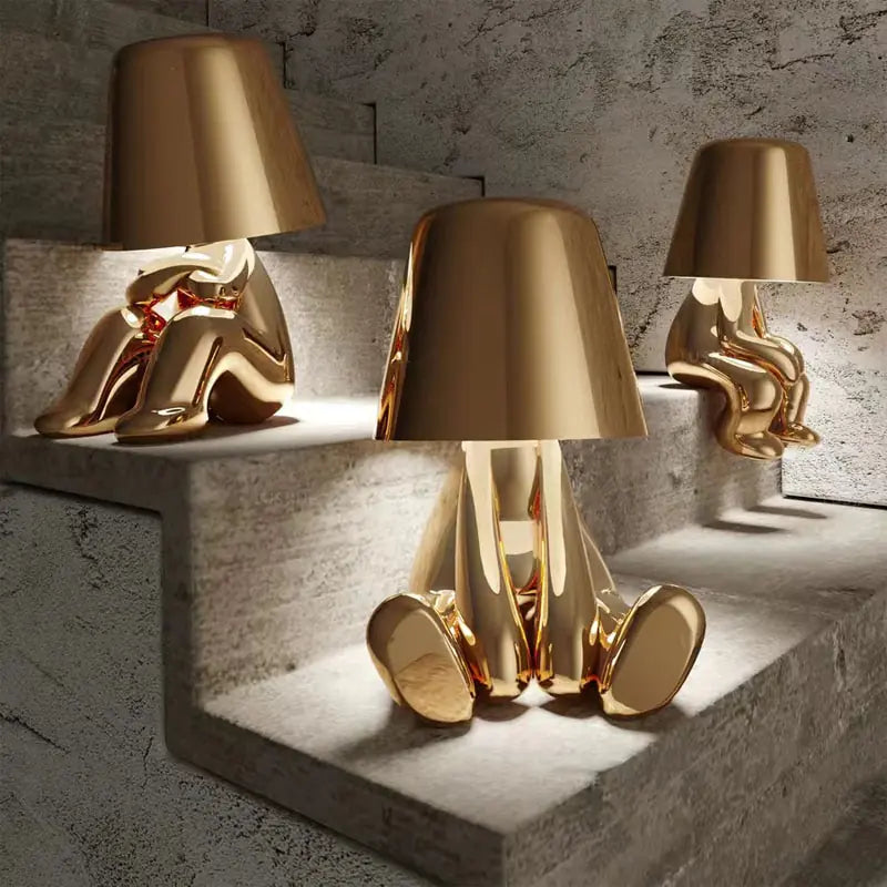 Little Golden Man Table Lamp - Straight Gifts