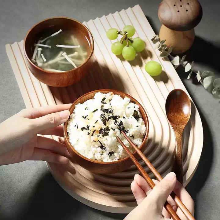 Japanese jujube wood bowls