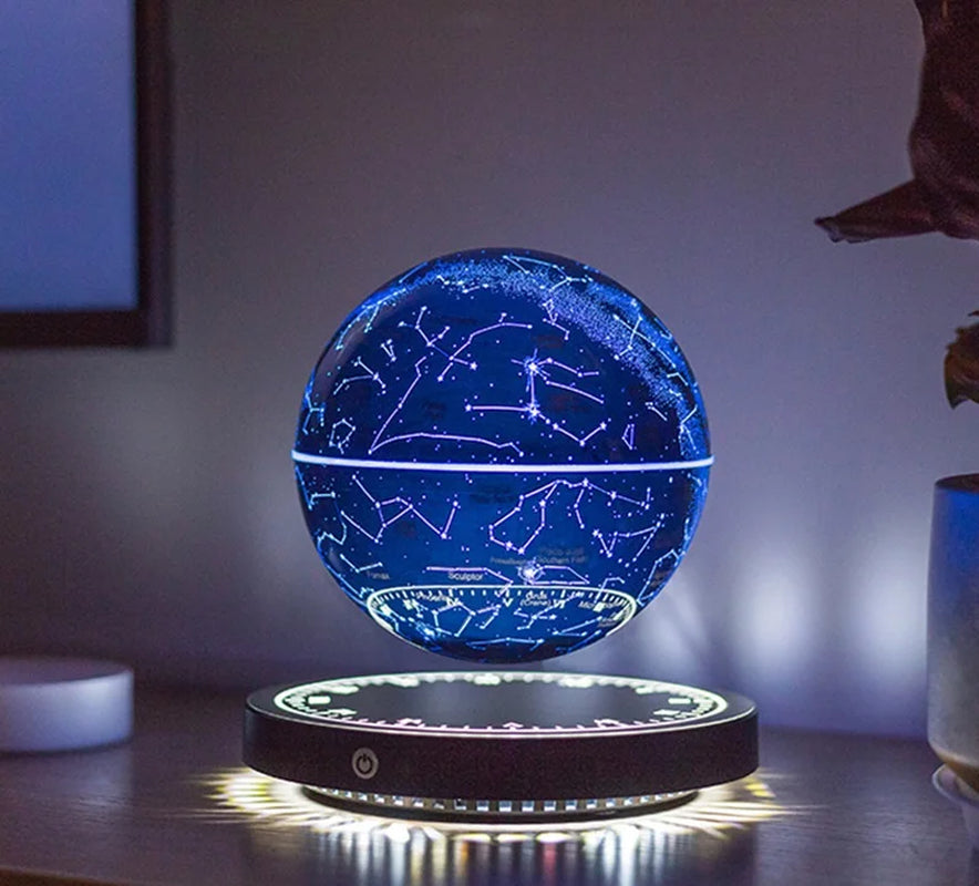 Levitating Lamp Magnetic Levitation Globe LED Earth Floating Lamp Rotating Globe Zodiac Bedside Lights Novelty Christmas Gifts