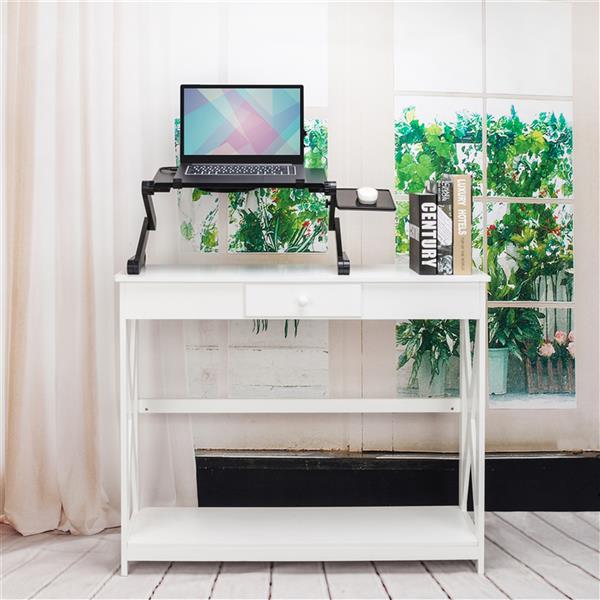 Multifunctional Portable Folding Table with Fan & Mouse Plate