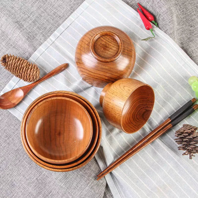 Japanese jujube wood bowls