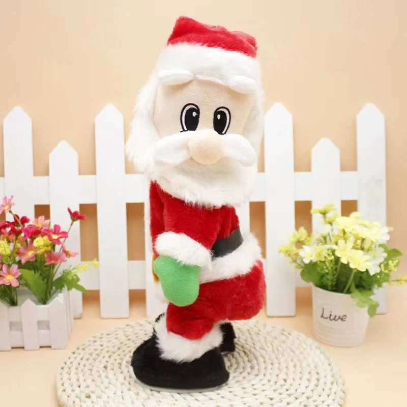 Dancing Santa Claus Musical Electric Twerk Singing Dancing Santa Clause Hip Shake Figure Twisted Hip Toys Xmas New Year Gift